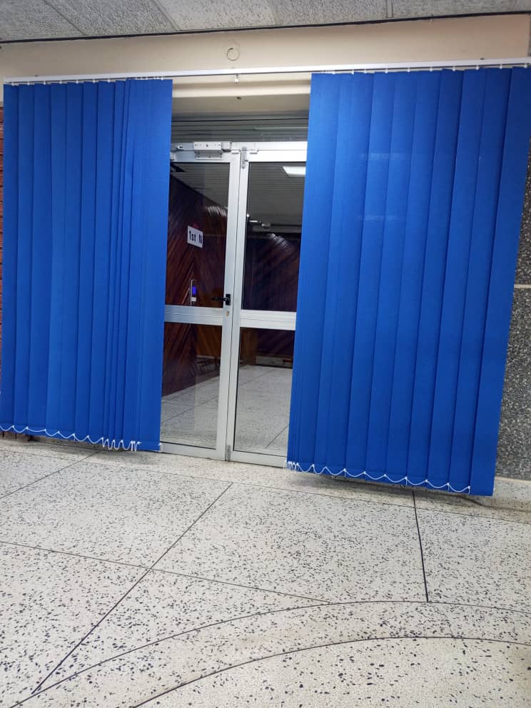 Bank of Zambia blinds installation — finished works