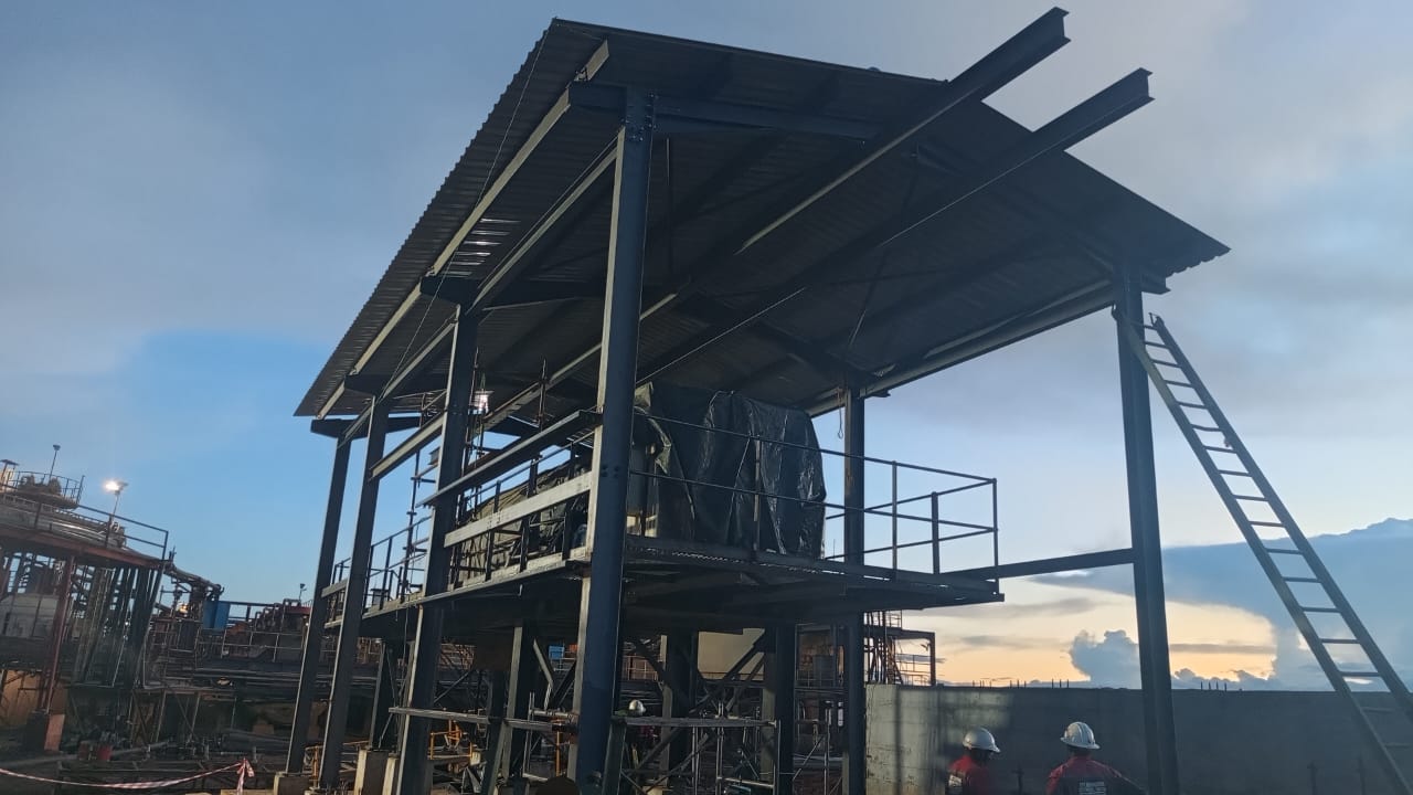 Sable Zinc structure construction — completed structure