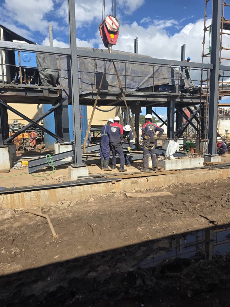 Sable Zinc structure construction — structural steel erection