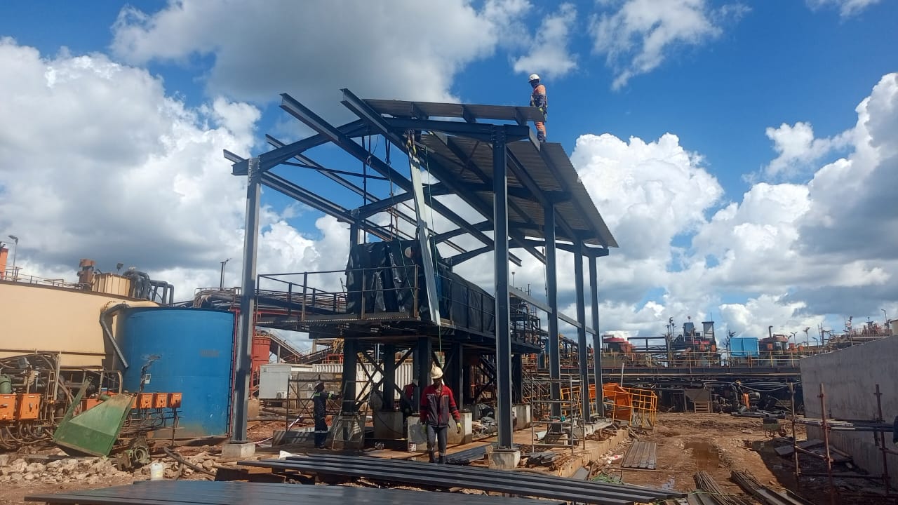 Sable Zinc structure construction — building works